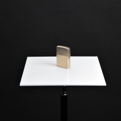 Столик предметний глянсовий, 20х20 см, білий